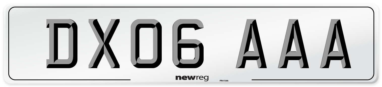 DX06 AAA Number Plate from New Reg